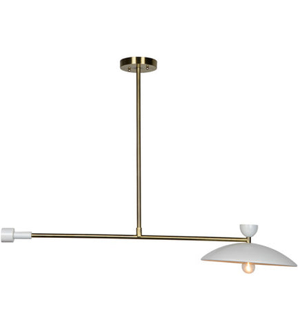 Helical Polished Brass Ceiling Fixture