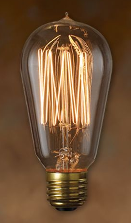 #7 Light Bulb, Squirrel Cage, Small Marconi, 40W or 60W