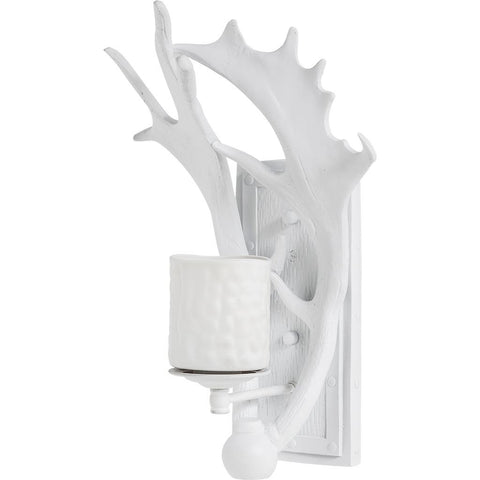 Rockland White Antler Wall Sconce