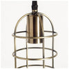 Hines Antiqued-Brass Metal Cage Pendant Light