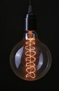 #4 Light Bulb, Cork Screw, Large Globe, 40W