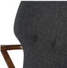 dark grey tweed seat/walnut stained ash frame