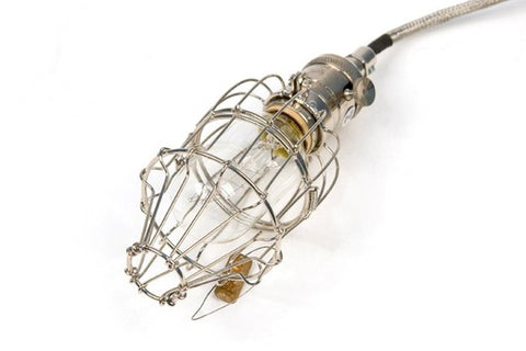 Small Nickel Cage Lamp