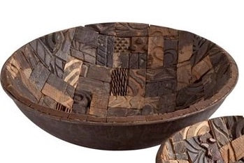 Audiable Salvage Large Wooden Bowl
